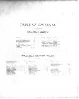 Table of Contents, Wabasha County 1896